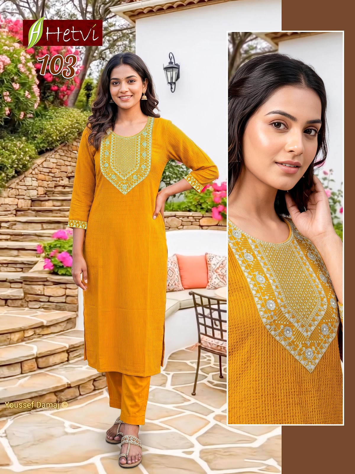 Yashvi Hetvi Cotton Kurti Pant Set Supplier Gujarat