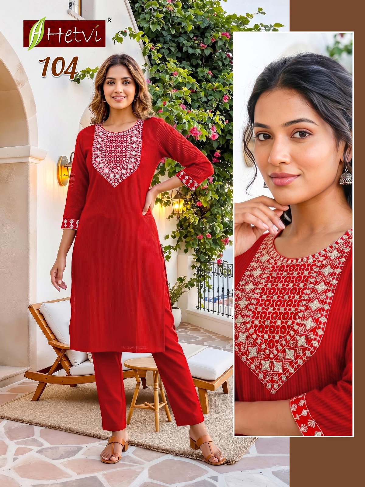 Yashvi Hetvi Cotton Kurti Pant Set Supplier Gujarat