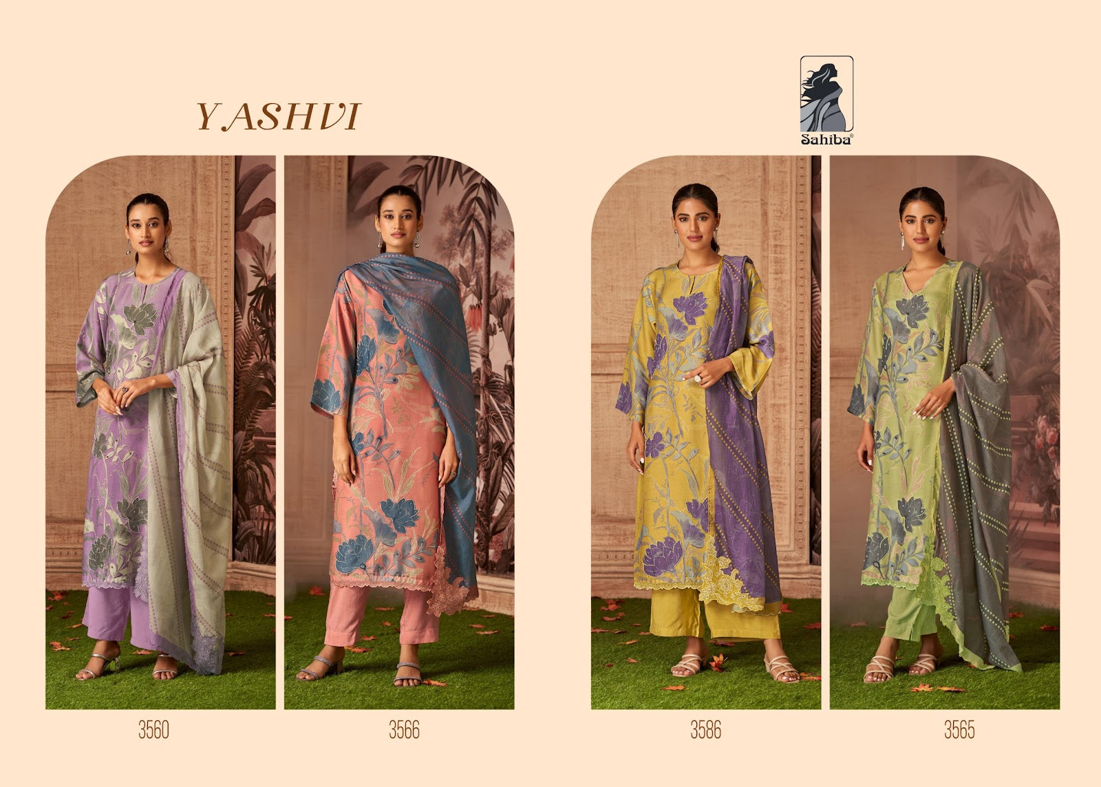 Yashvi Sahiba Viscose Simmer Pant Style Suits Supplier Gujarat