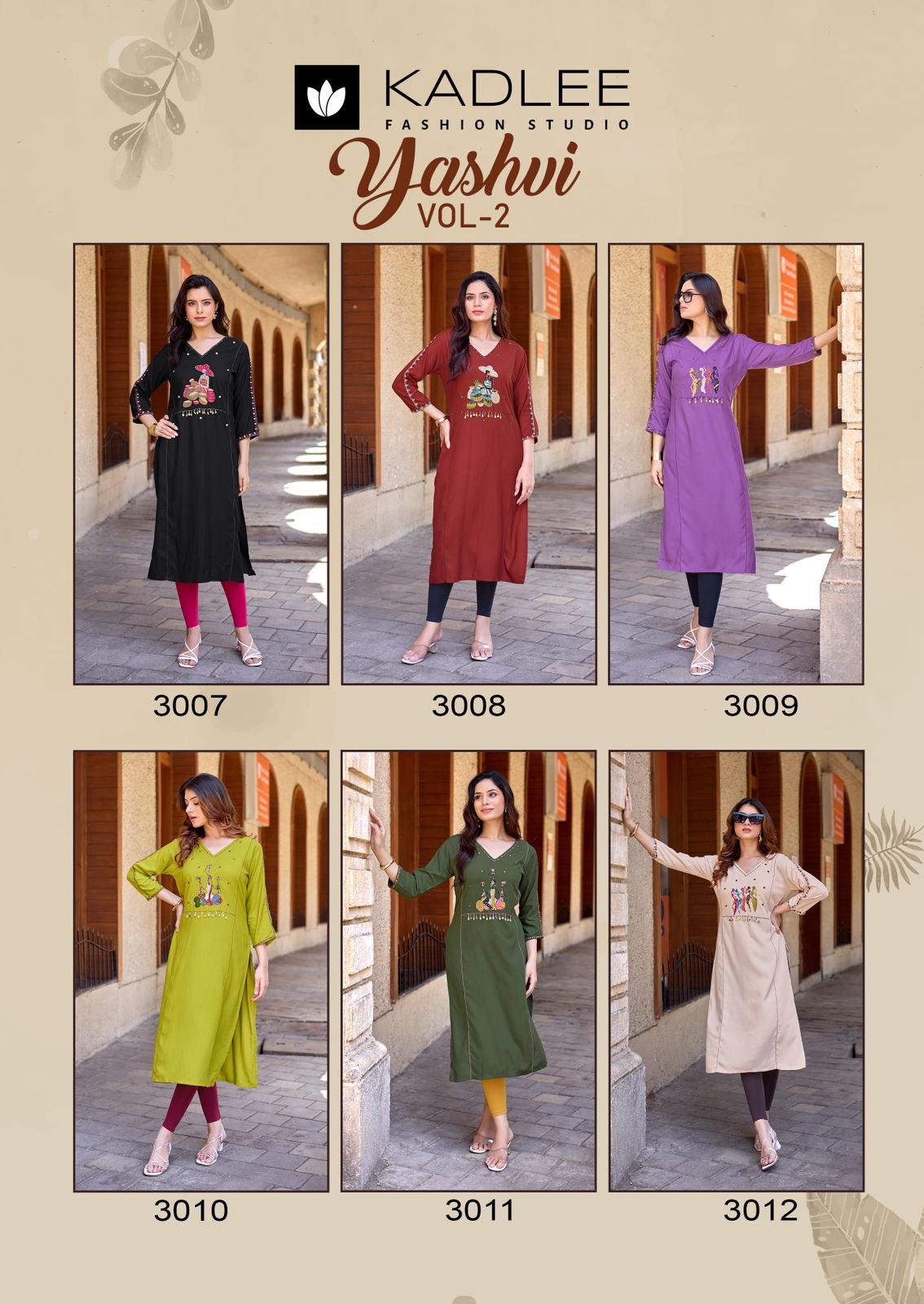 Yashvi Vol 2 Kadlee Rayon Long Straight Kurti Manufacturer