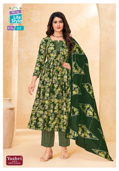 Yashvi Vol 2 Mcm Lifestyle Cotton Readymade Anarkali Suits Supplier