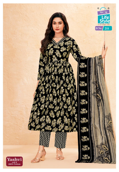 Yashvi Vol 2 Mcm Lifestyle Cotton Readymade Anarkali Suits Supplier