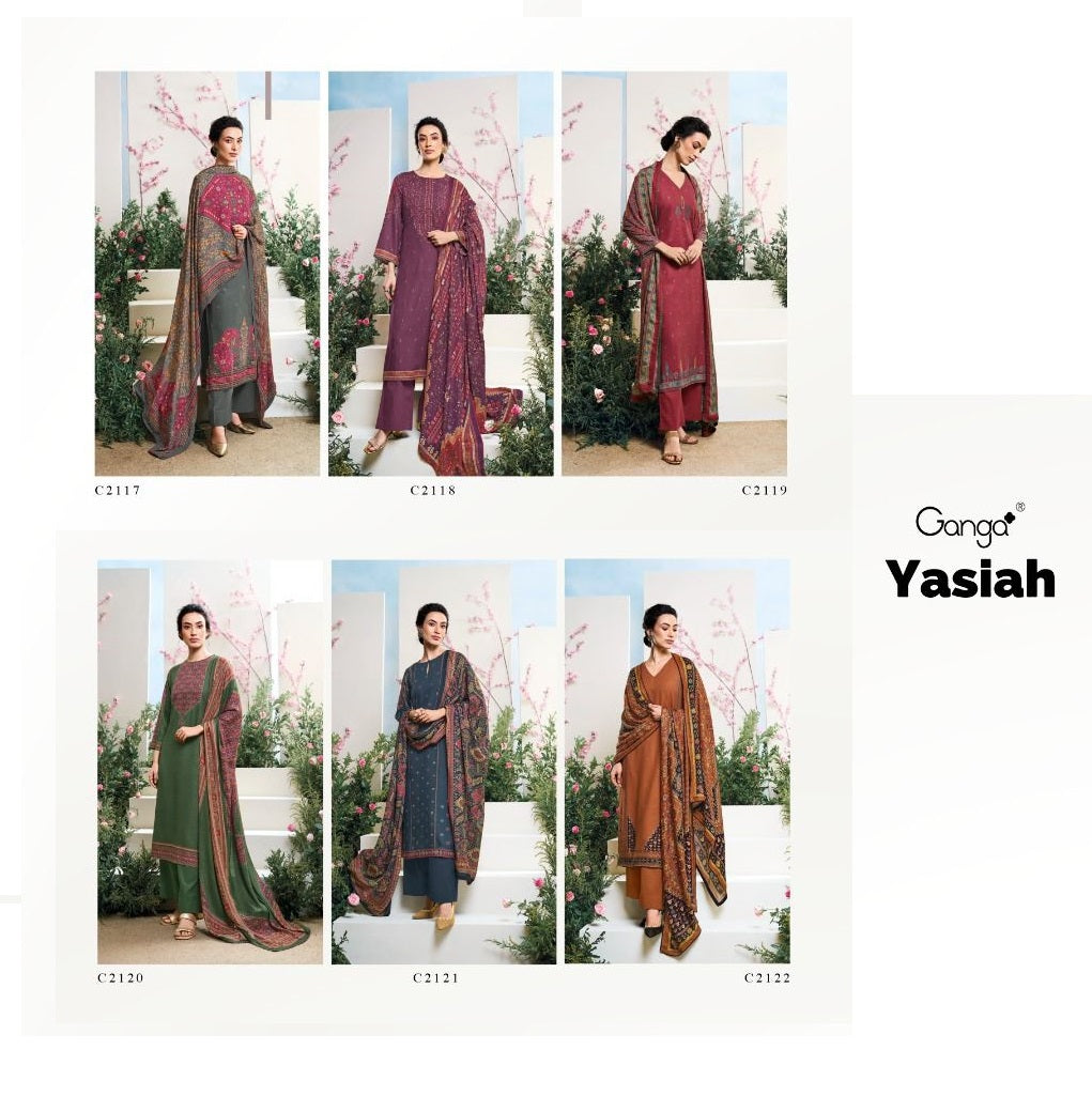 Yasiah Ganga Premium Pashmina Suits Wholesaler Ahmedabad