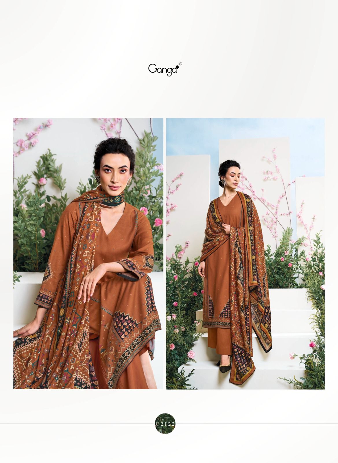 Yasiah Ganga Premium Pashmina Suits Wholesaler Ahmedabad