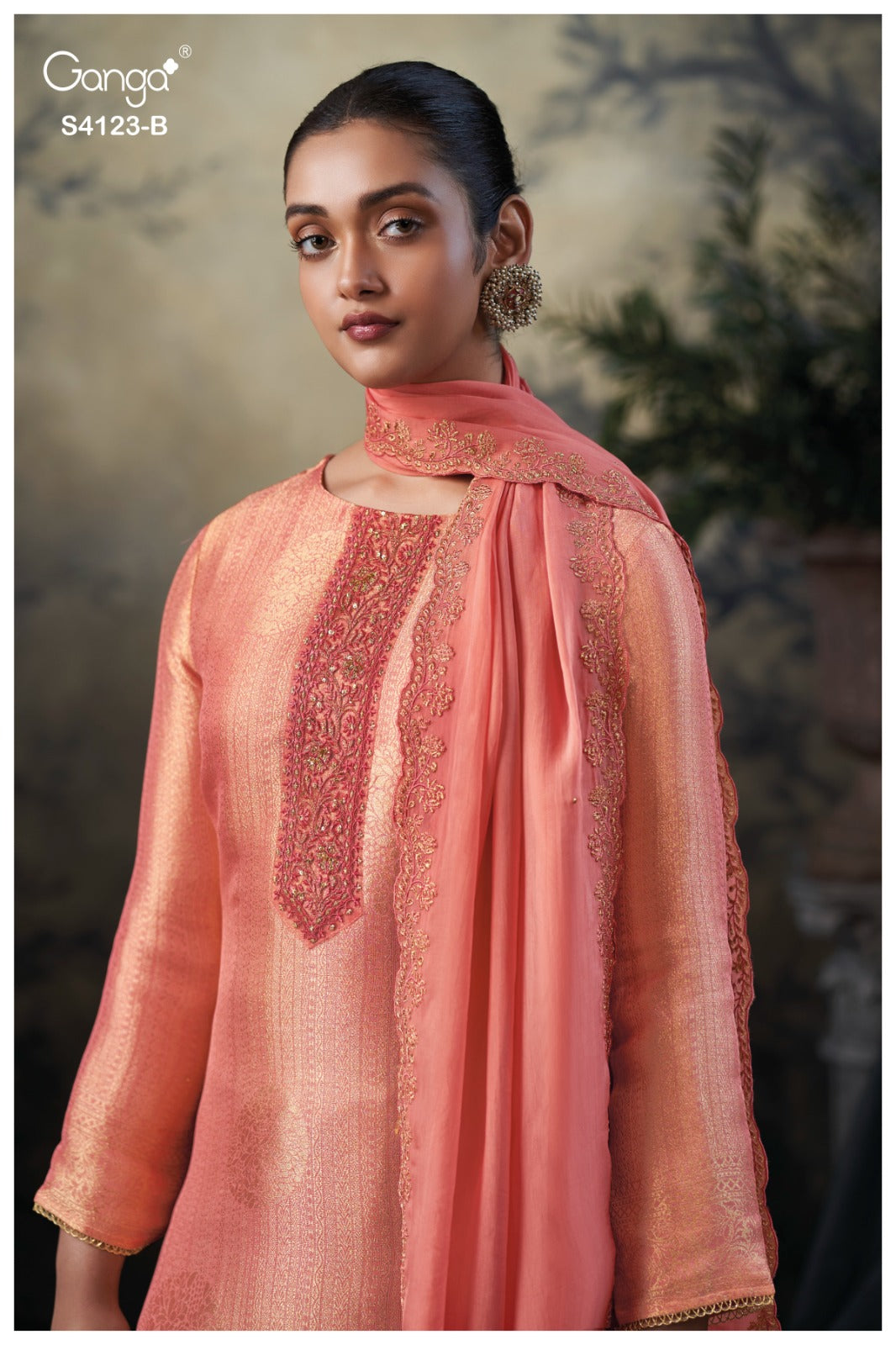 Yasira 4123 Ganga Bemberg Silk Pant Style Suits Supplier Ahmedabad