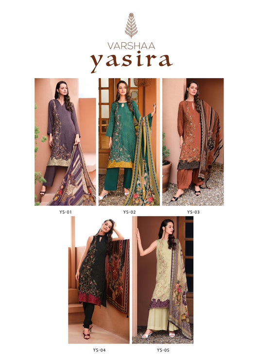 Yasira Varshaa Viscose Muslin Pant Style Suits Wholesale