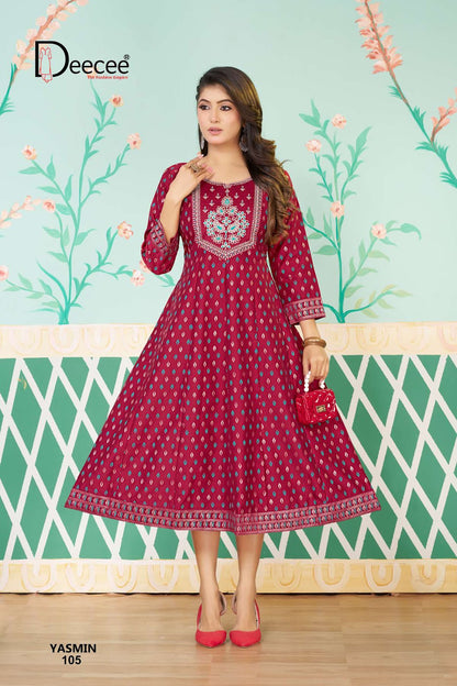 Yasmin Deecee Vatican Anarkali Kurtis Wholesaler Ahmedabad