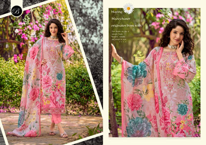 Yasmin Vol 3 Belliza Designer Studio Cotton Karachi Salwar Suits Supplier Ahmedabad