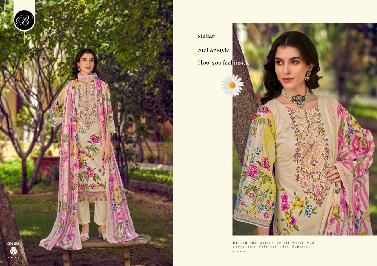 Yasmin Vol 3 Belliza Designer Studio Cotton Karachi Salwar Suits Supplier Ahmedabad
