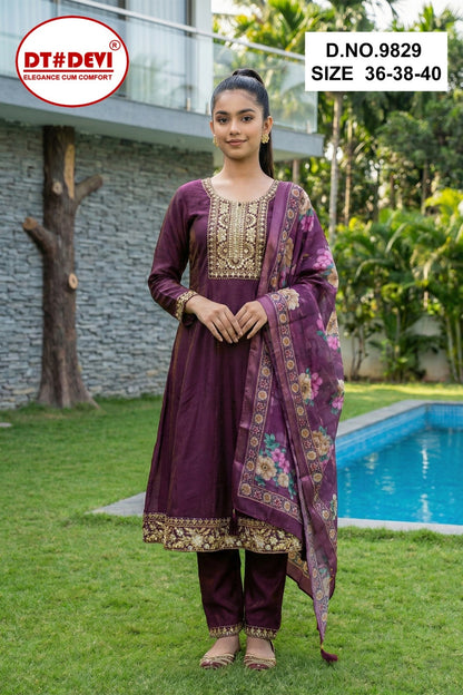 Yasmita 1 Dn 9829 Dt Devi Roman Shimmer Girls Readymade Pant Suits Supplier