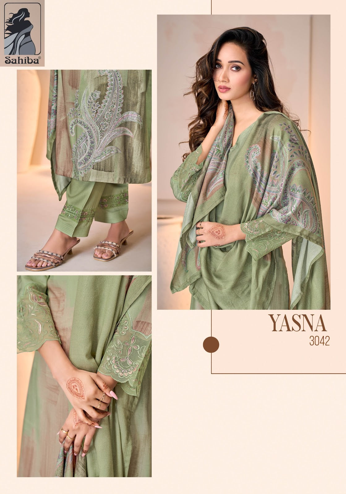 Yasna Sahiba Pashmina Suits Wholesale Price