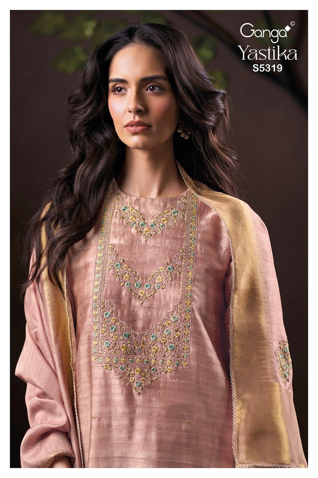 Yastika S5319 Ganga Bemberg Plazzo Style Suits Exporter Ahmedabad
