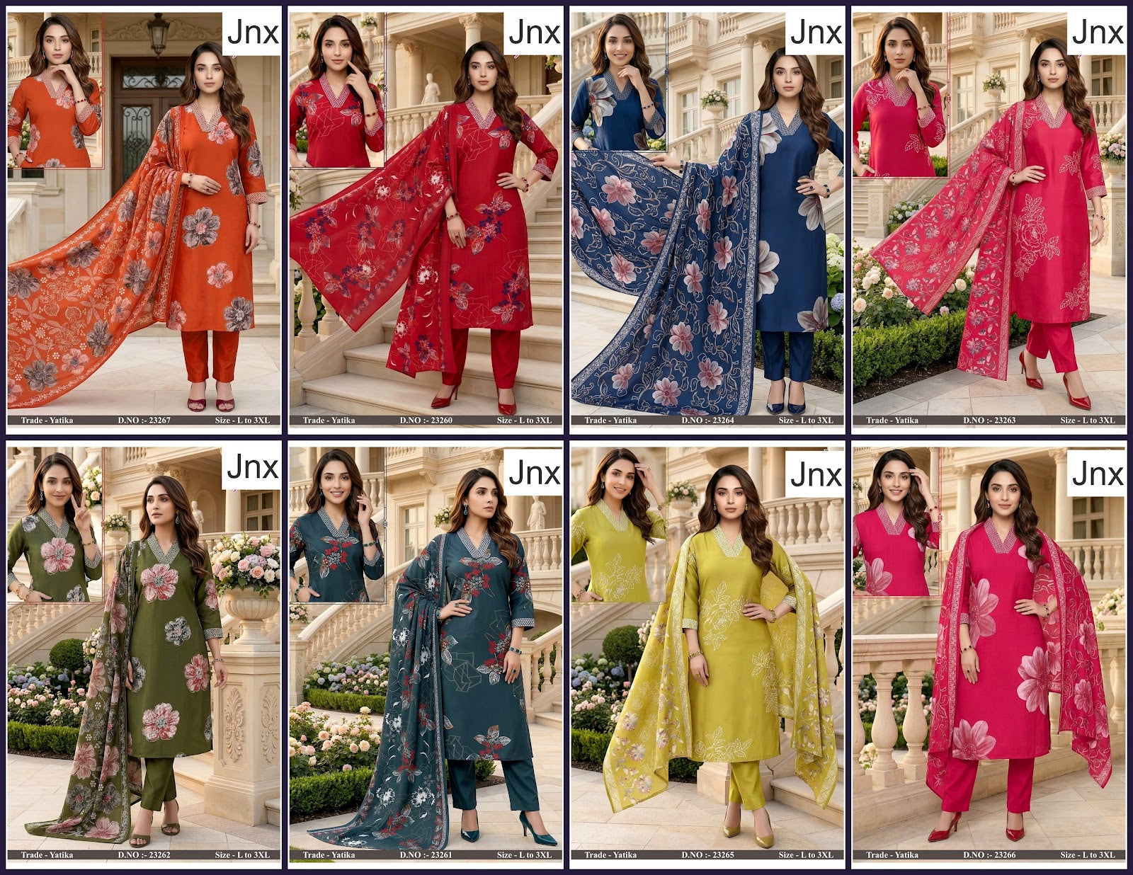 Yatika Jnx Readymade Pant Style Suits Exporter Ahmedabad