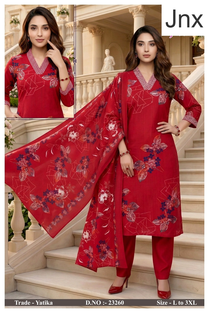 Yatika Jnx Readymade Pant Style Suits Exporter Ahmedabad