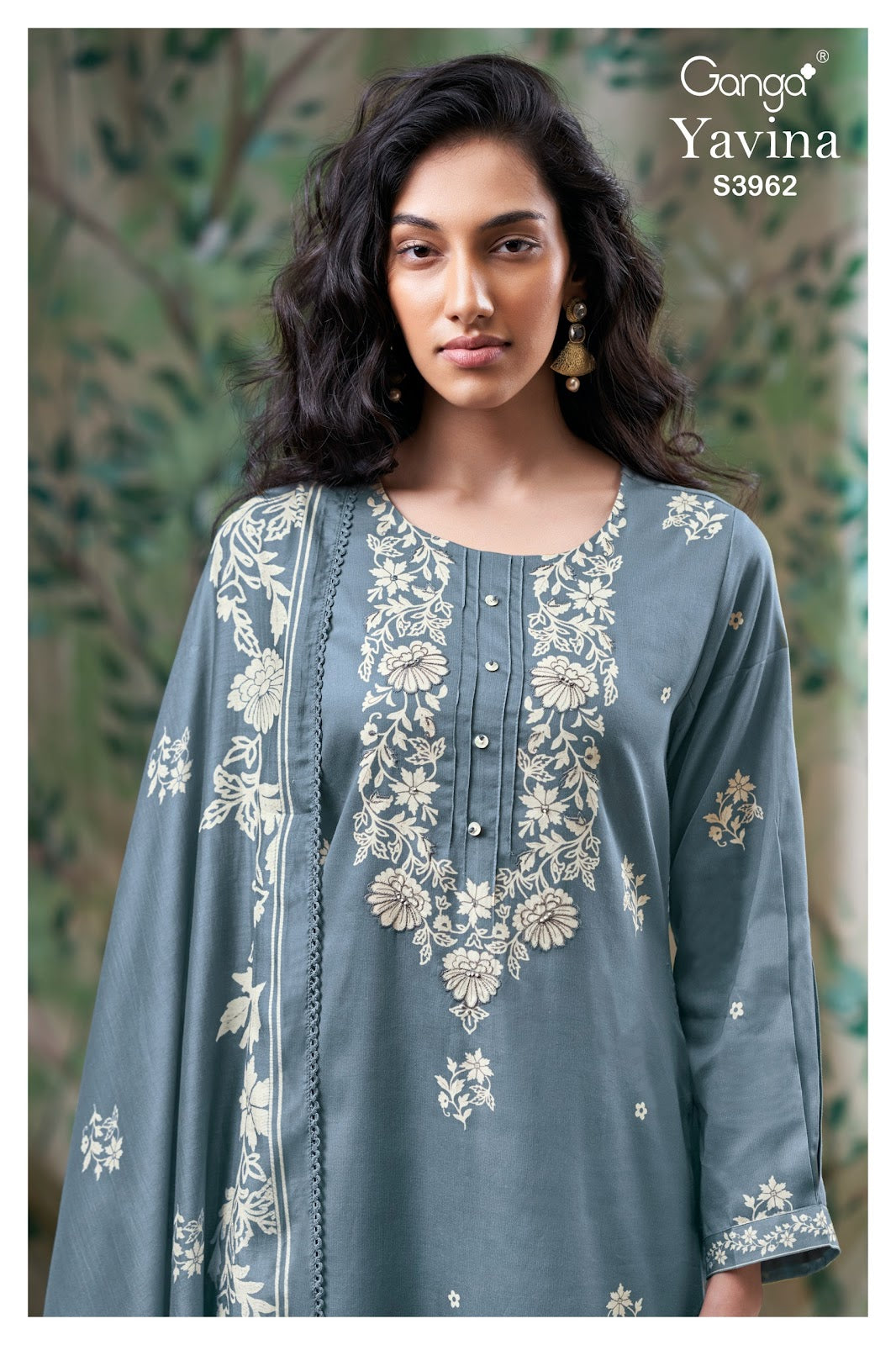 Yavina 3962 Ganga Pashmina Suits Exporter