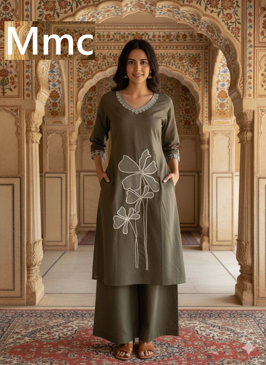 Yellow Flower Mmc Vatican Co Ord Set Wholesale Price