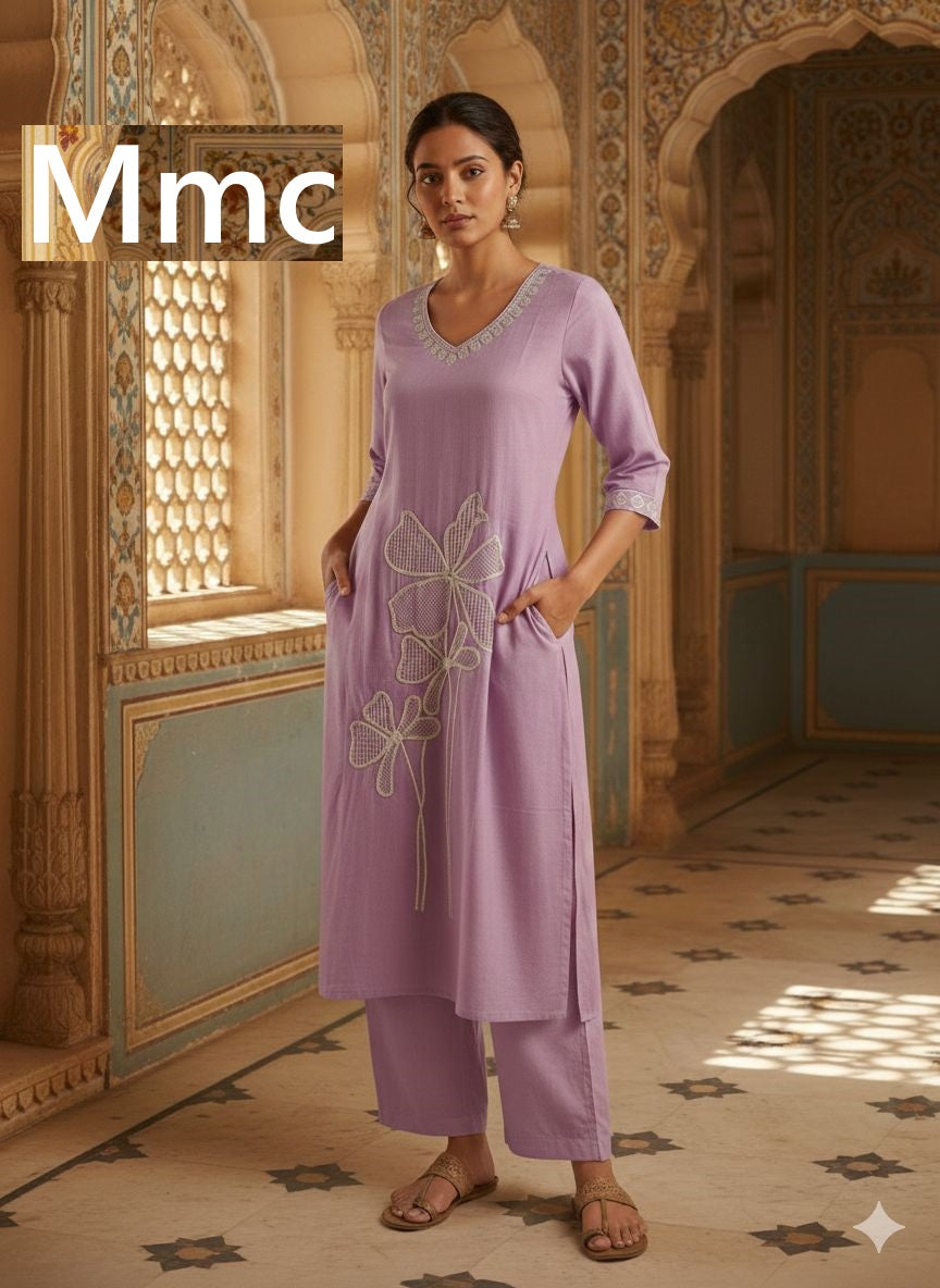 Yellow Flower Mmc Vatican Co Ord Set Wholesale Price