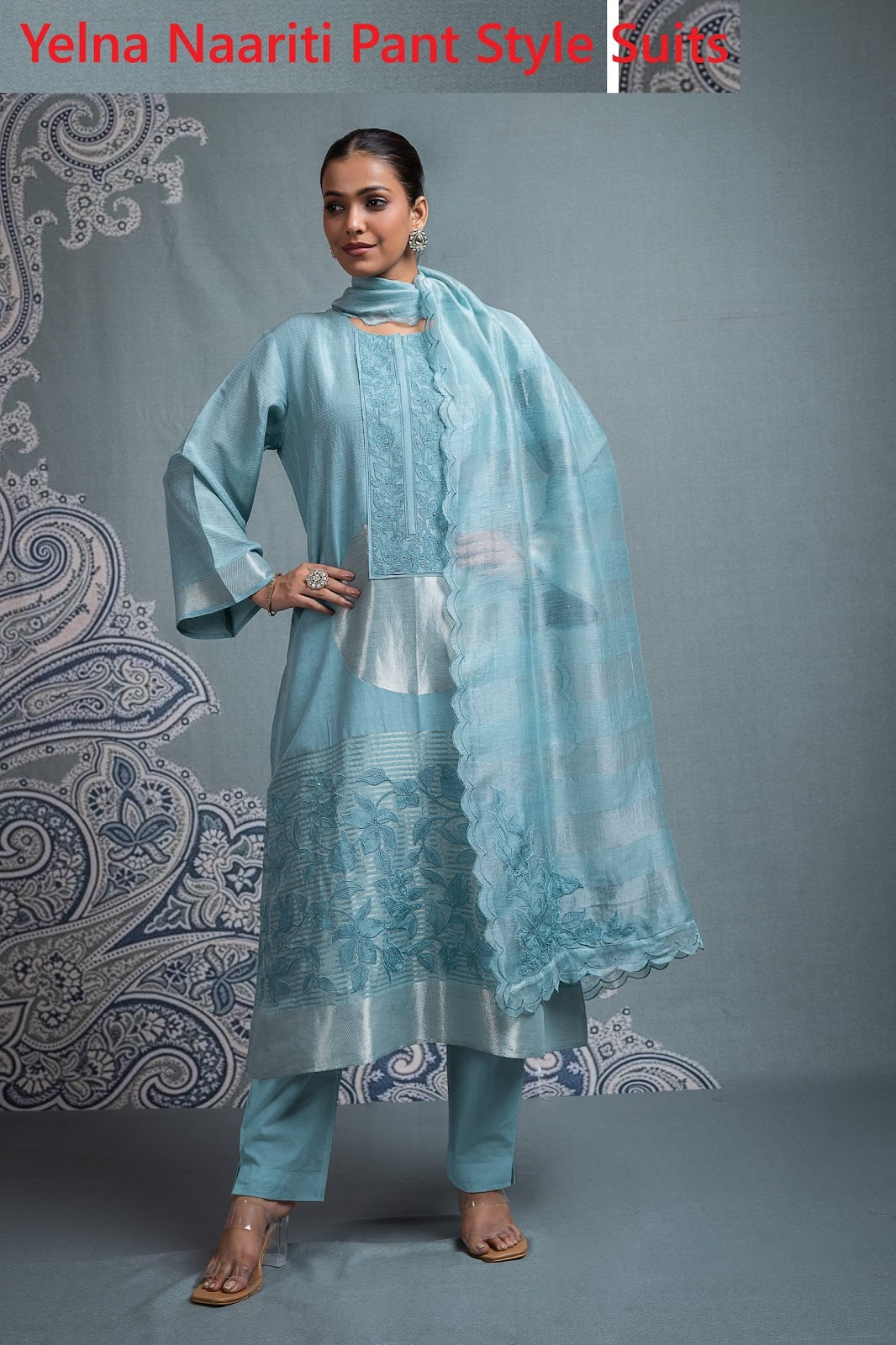Yelna Naariti Chanderi Pant Style Suits Manufacturer Gujarat
