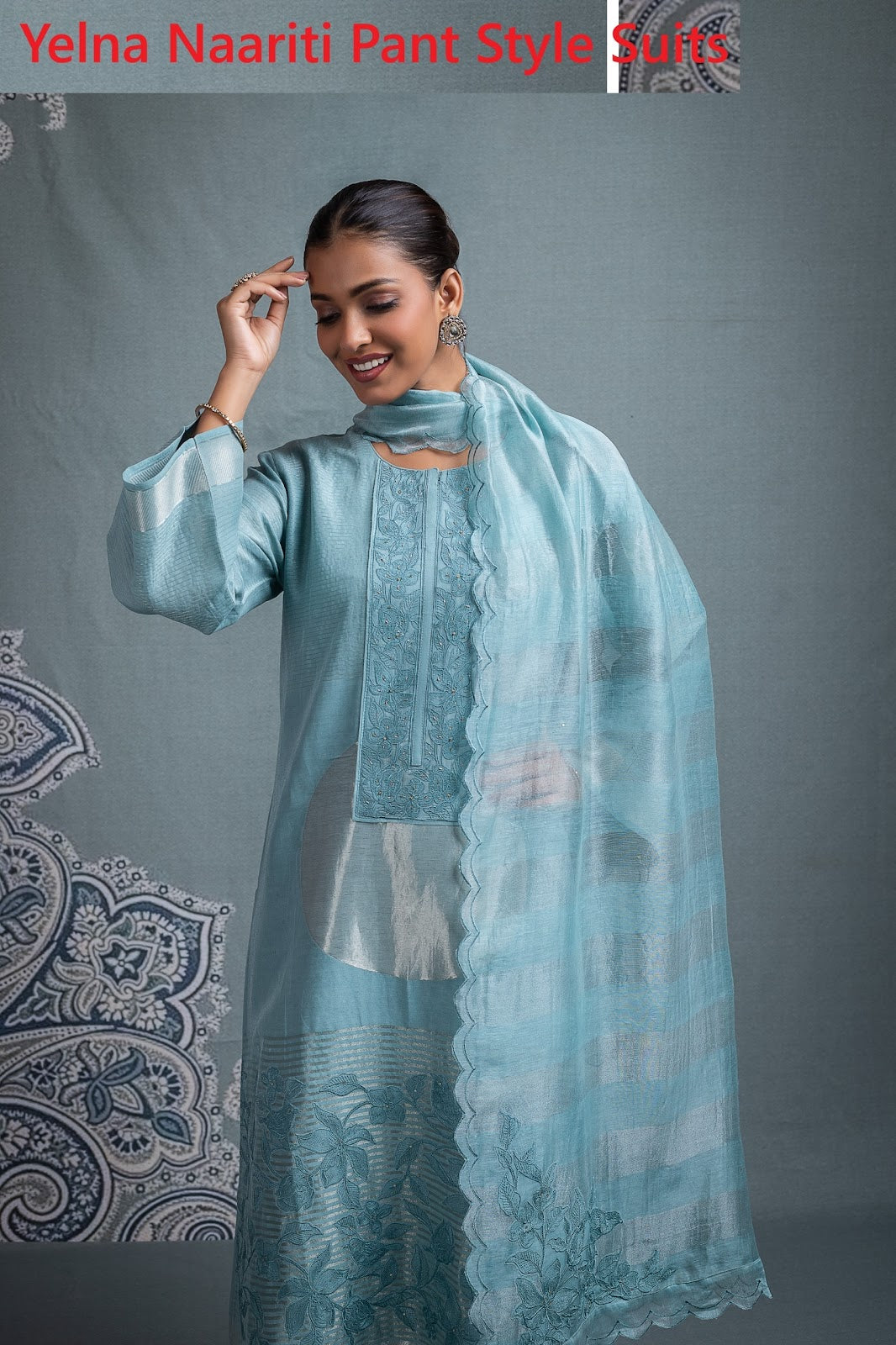 Yelna Naariti Chanderi Pant Style Suits Manufacturer Gujarat