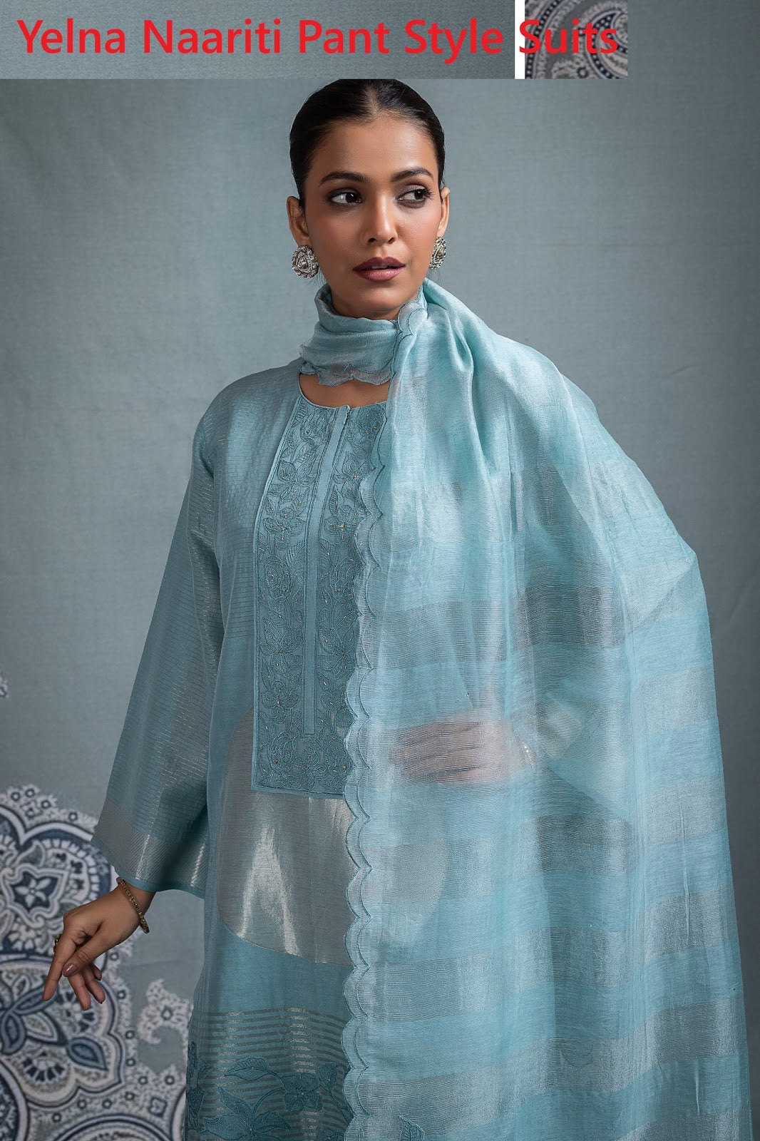 Yelna Naariti Chanderi Pant Style Suits Manufacturer Gujarat