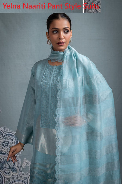 Yelna Naariti Chanderi Pant Style Suits Manufacturer Gujarat