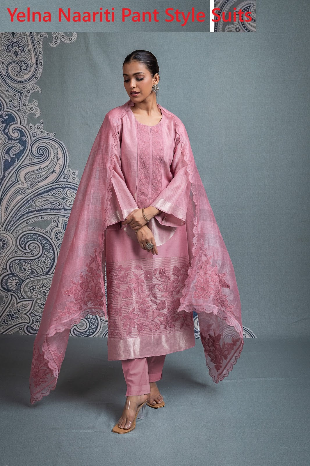 Yelna Naariti Chanderi Pant Style Suits Manufacturer Gujarat