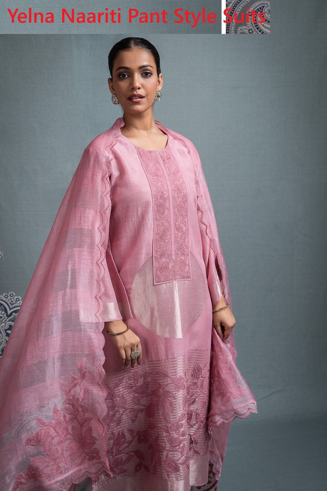 Yelna Naariti Chanderi Pant Style Suits Manufacturer Gujarat