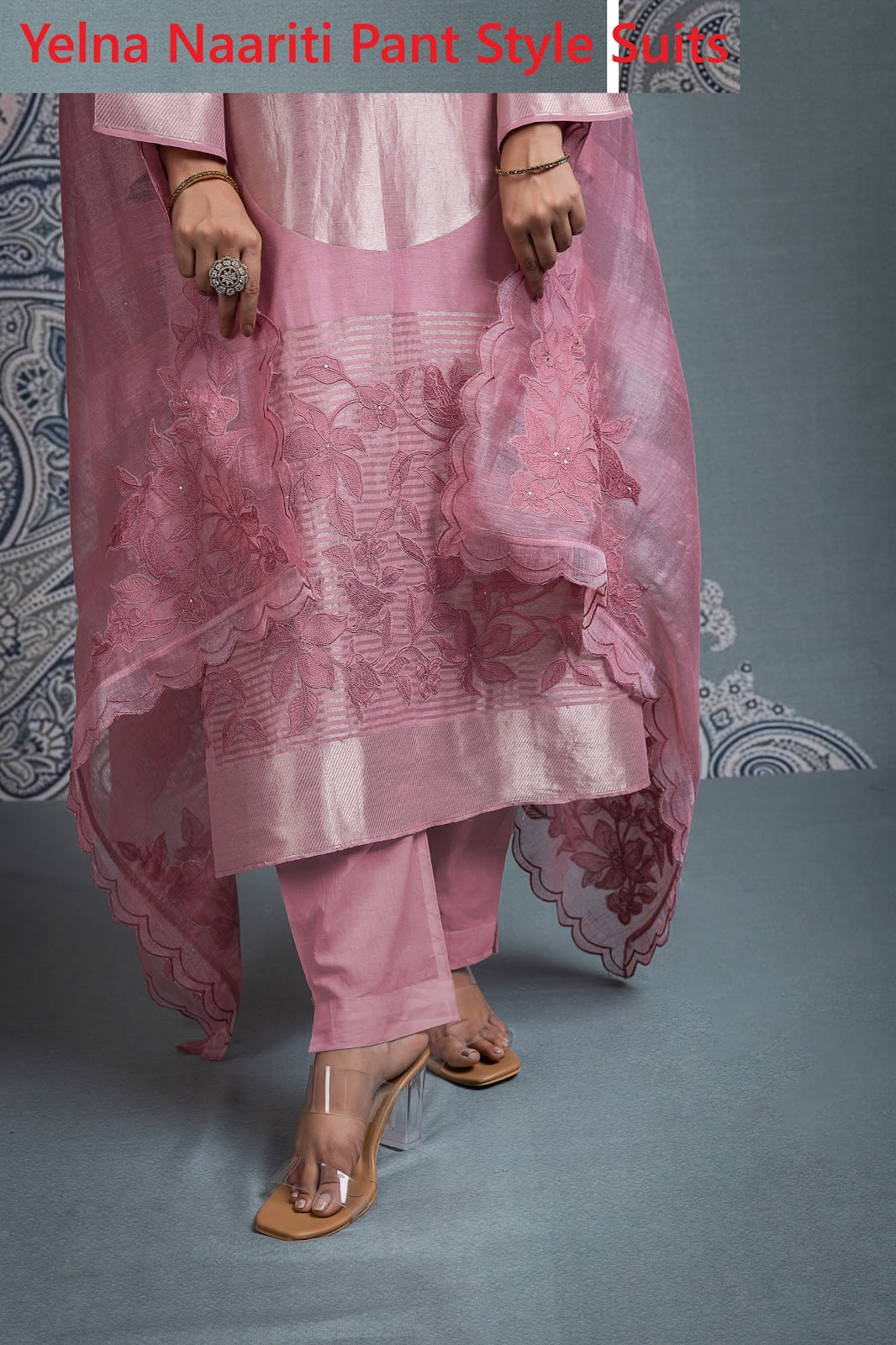 Yelna Naariti Chanderi Pant Style Suits Manufacturer Gujarat