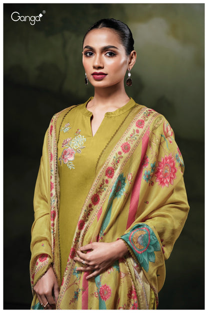 Yennoha 3811 Ganga Cotton Satin Plazzo Style Suits Wholesale Price