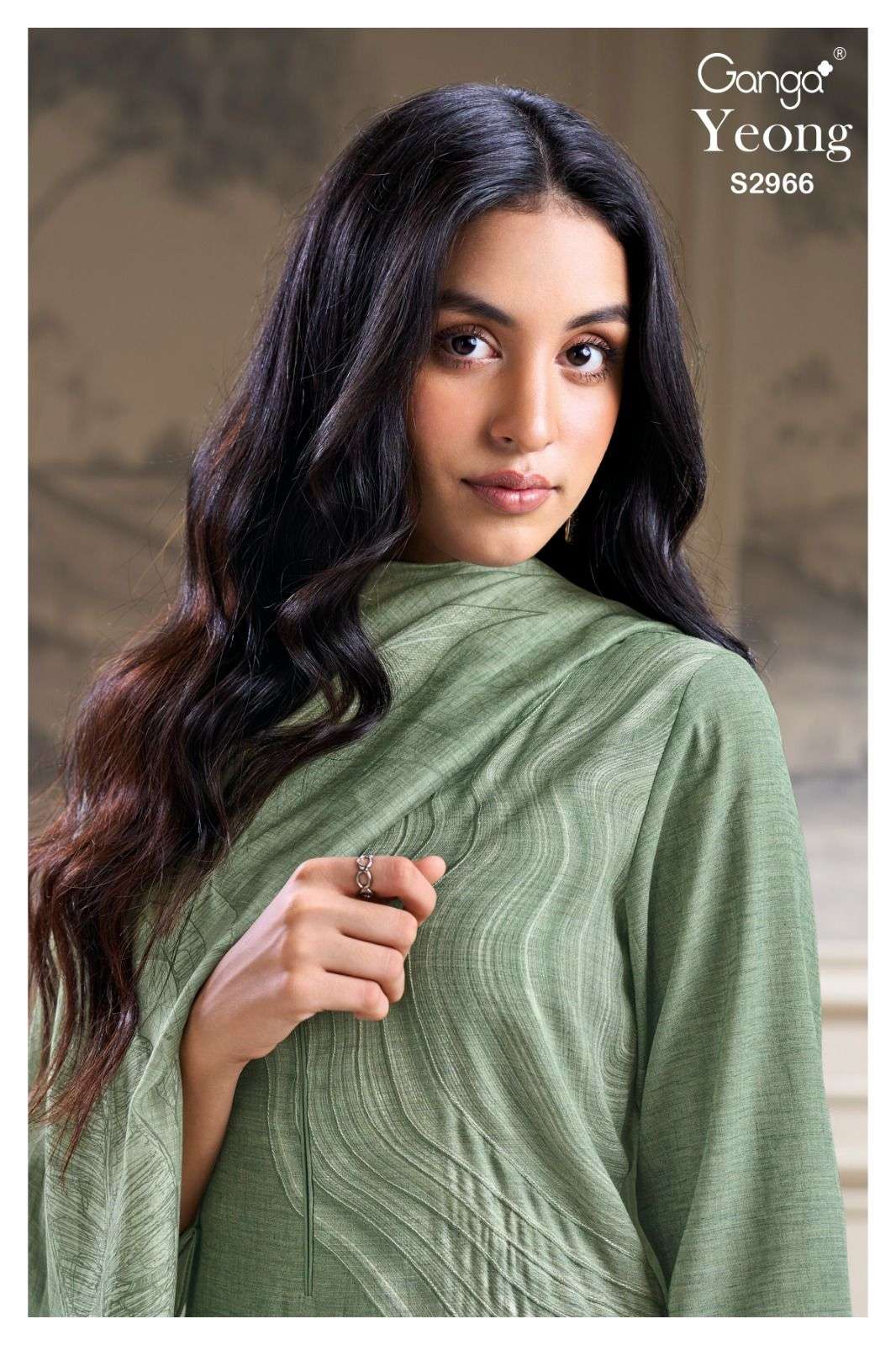 Yeong S2966 Ganga Woven Pashmina Suits Exporter Ahmedabad