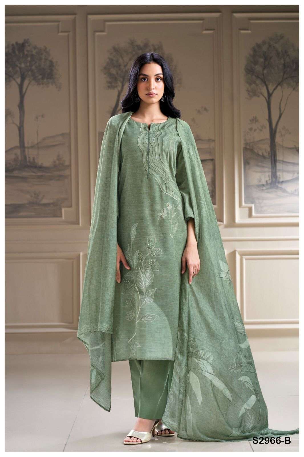 Yeong S2966 Ganga Woven Pashmina Suits Exporter Ahmedabad