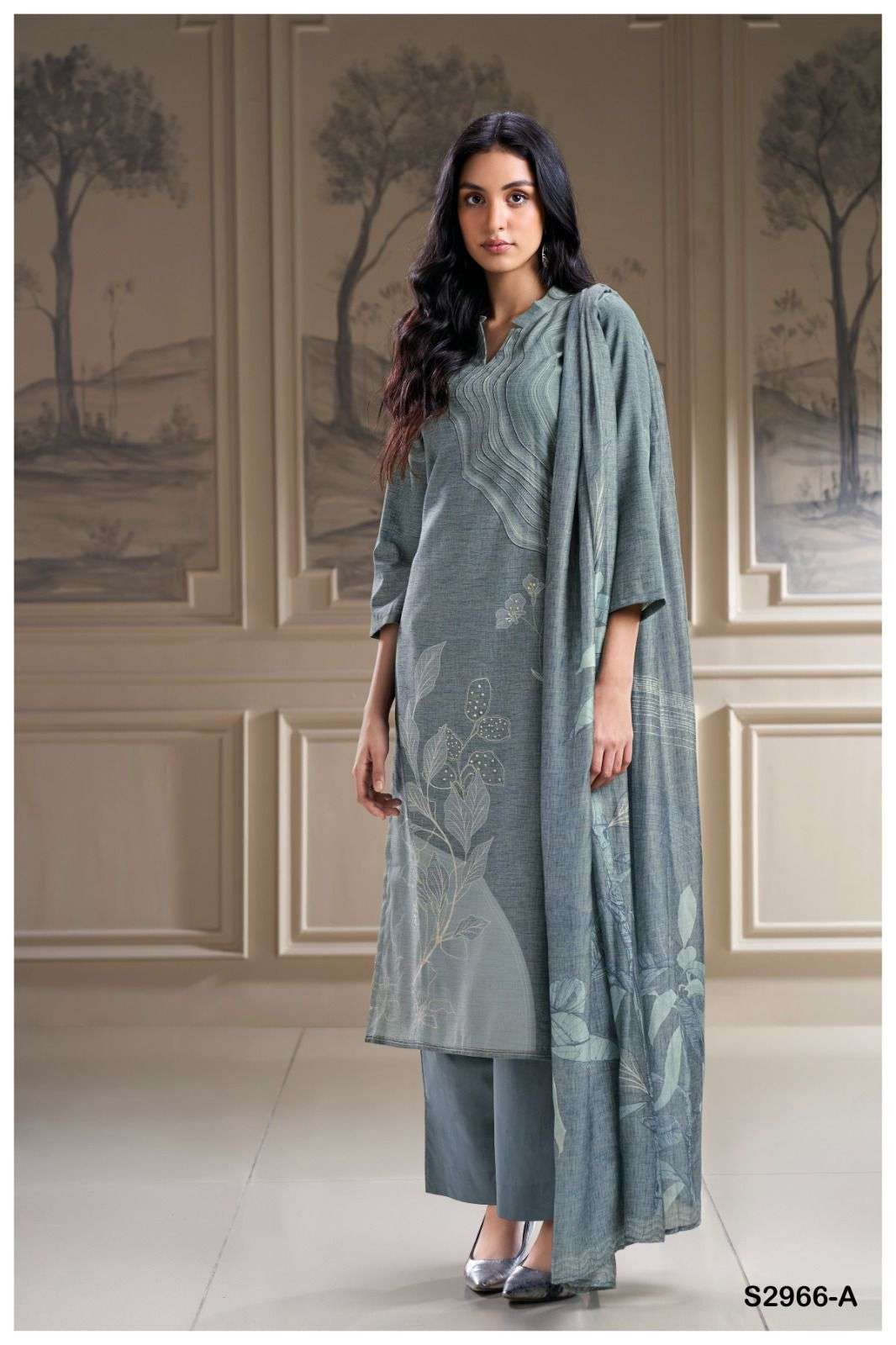 Yeong S2966 Ganga Woven Pashmina Suits Exporter Ahmedabad