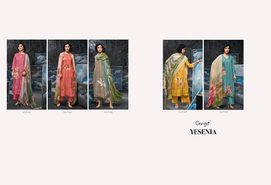 Yesenia Ganga Bemberg Silk Plazzo Style Suits