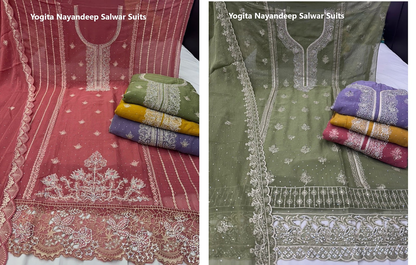 Yogita Nayandeep Chiffon Salwar Suits Wholesale Price