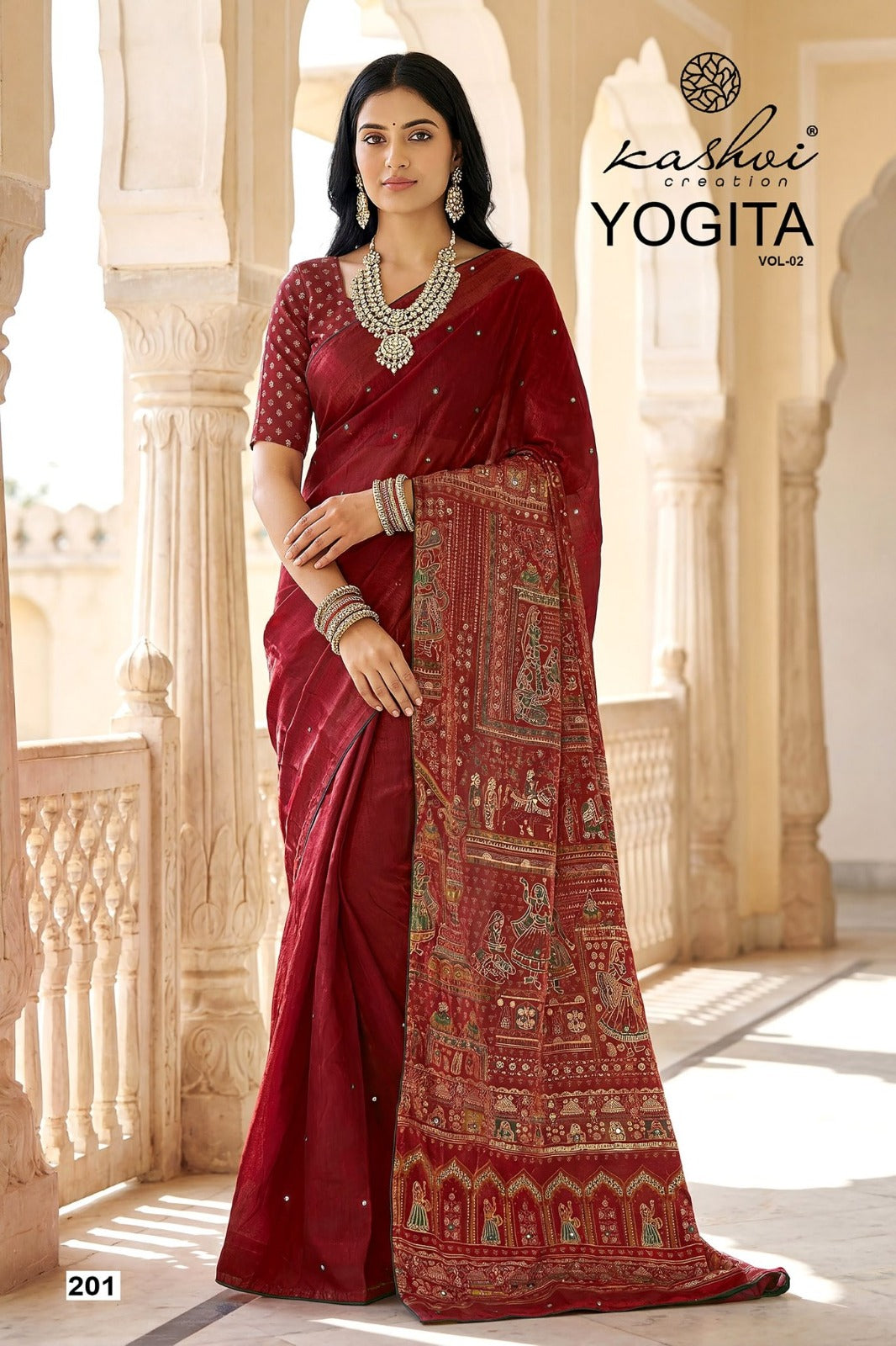 Yogita Vol 2 Lt Fabrics Satin Sarees Wholesaler Ahmedabad
