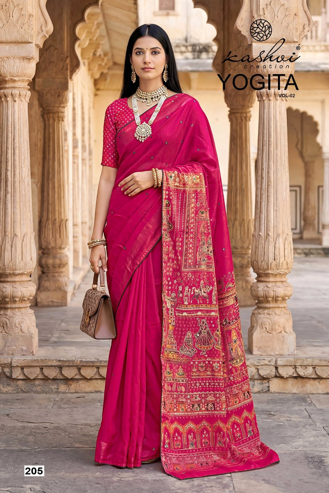 Yogita Vol 2 Lt Fabrics Satin Sarees Wholesaler Ahmedabad