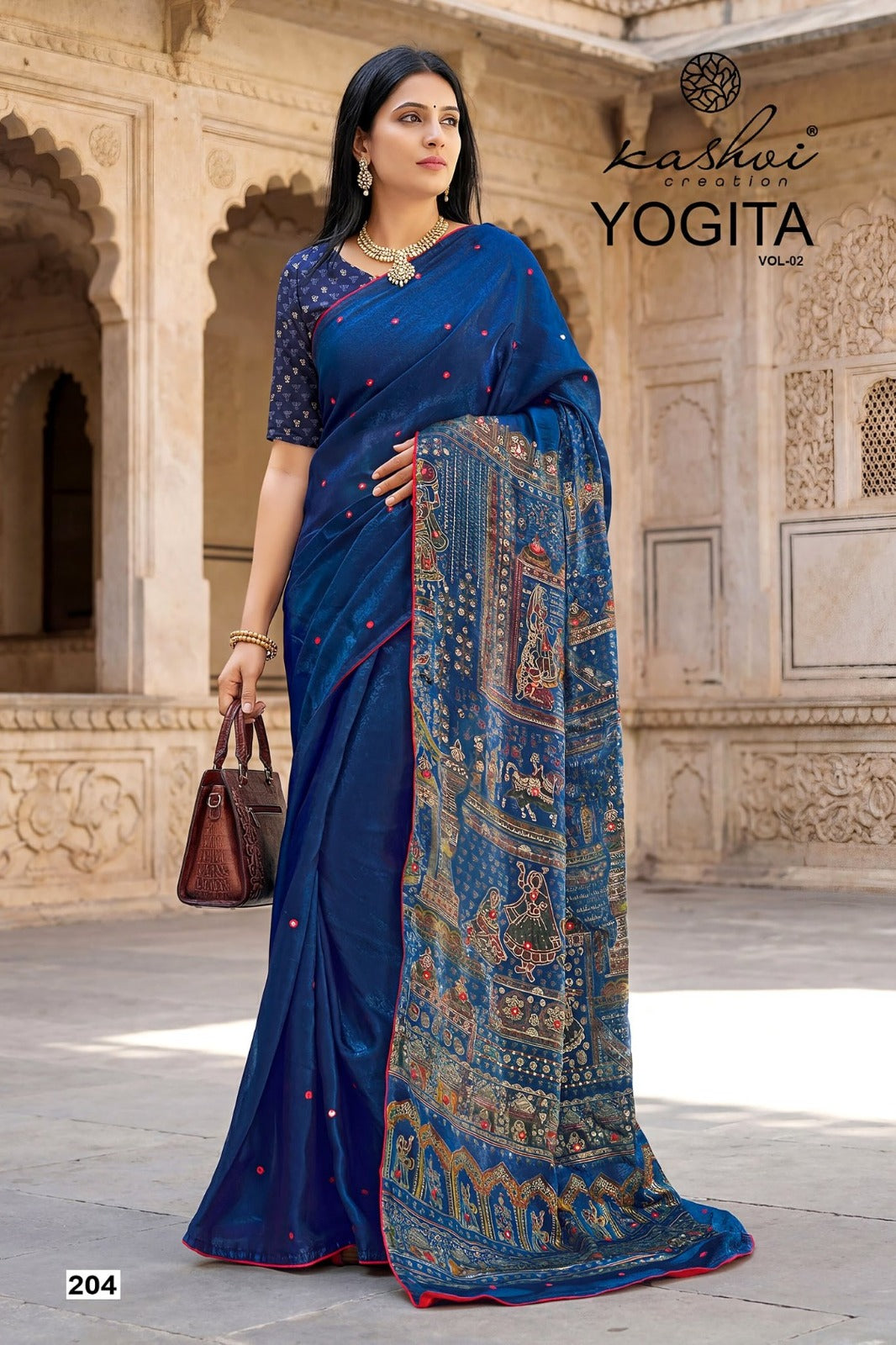 Yogita Vol 2 Lt Fabrics Satin Sarees Wholesaler Ahmedabad