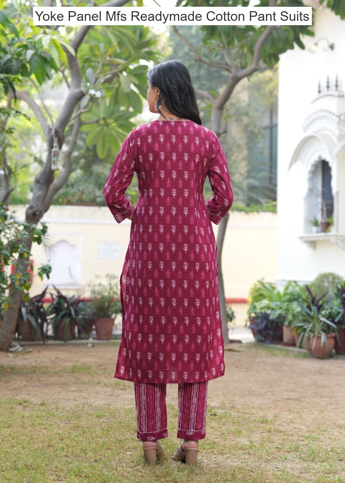 Yoke Panel Mfs Readymade Cotton Pant Suits Supplier