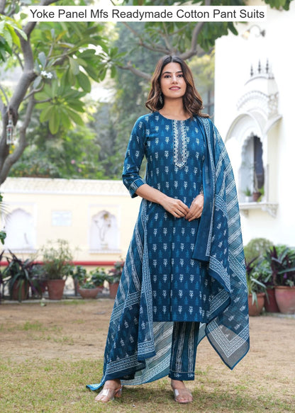 Yoke Panel Mfs Readymade Cotton Pant Suits Supplier