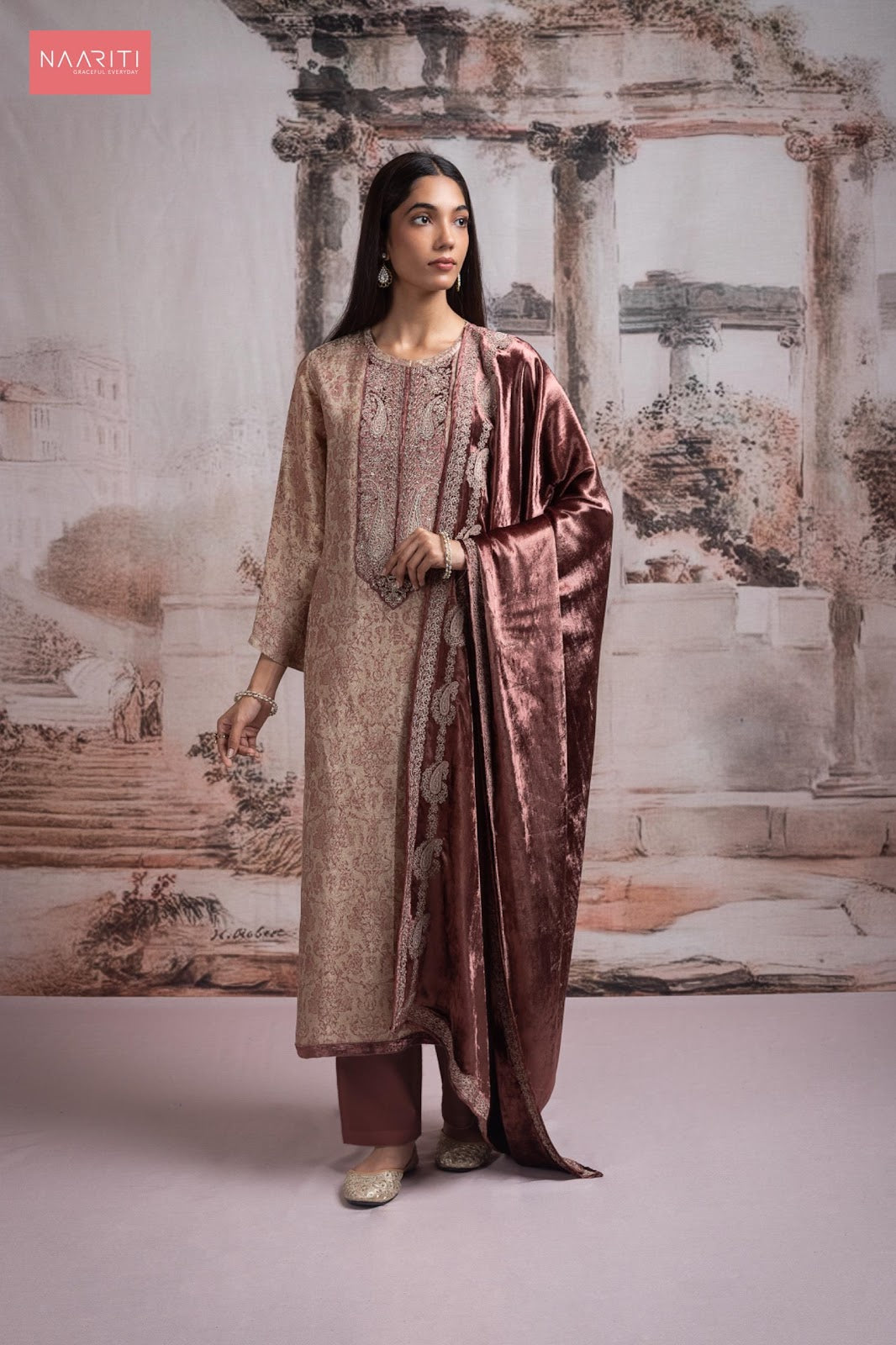 Yora Naariti Velvet Suits Wholesaler