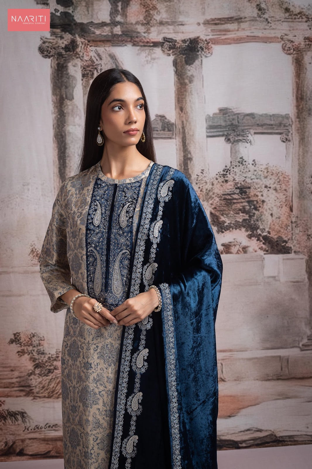 Yora Naariti Velvet Suits Wholesaler