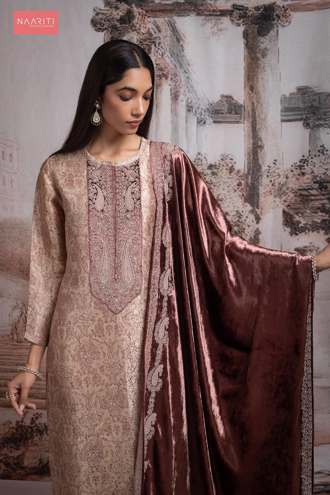 Yora Naariti Velvet Suits Wholesaler