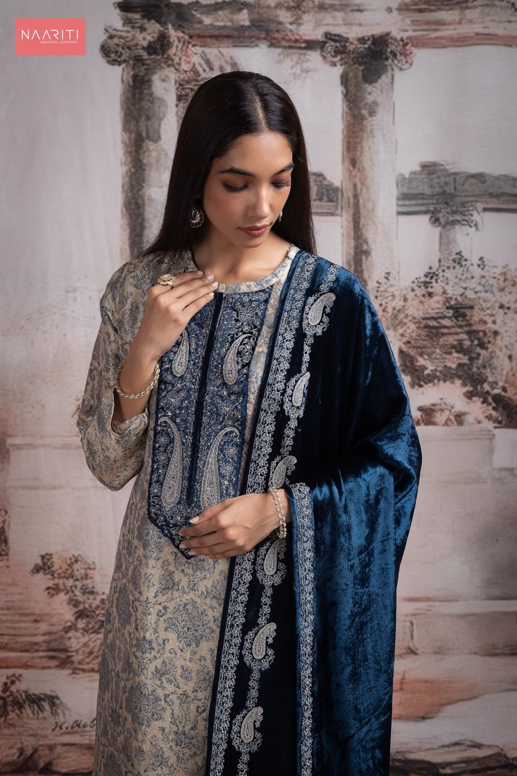 Yora Naariti Velvet Suits Wholesaler