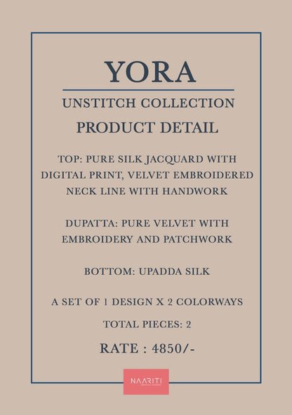 Yora Naariti Velvet Suits Wholesaler