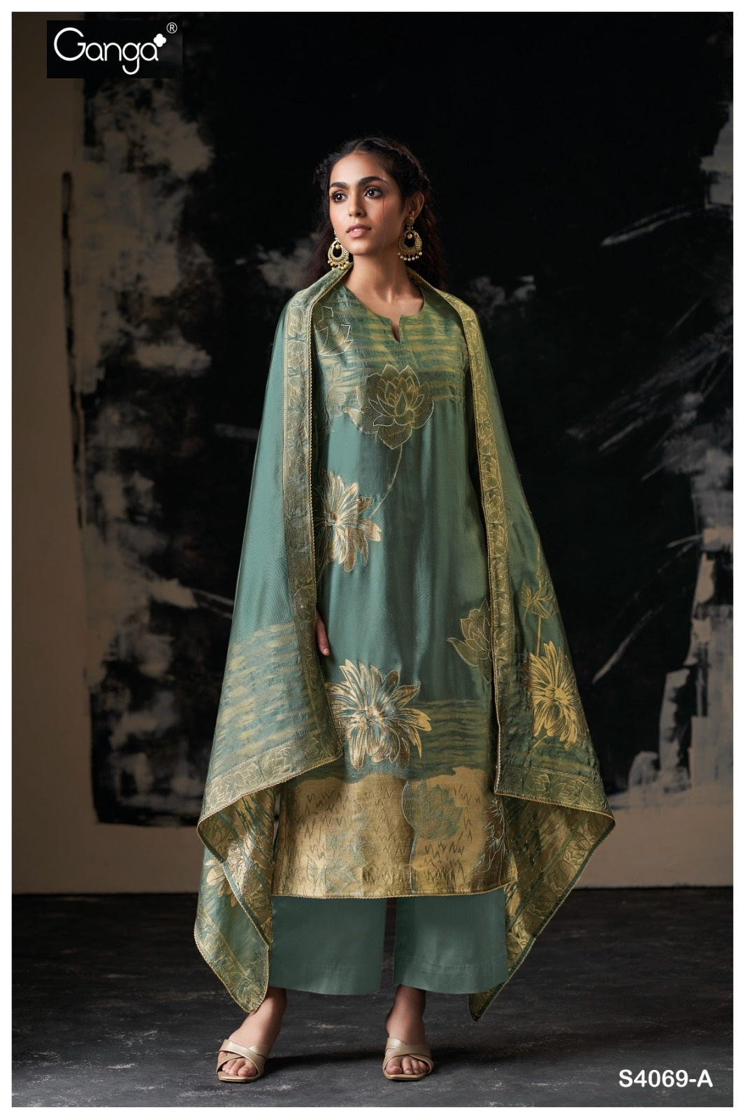 Yorie 4069 Ganga Premium Viscose Plazzo Style Suits Manufacturer Ahmedabad