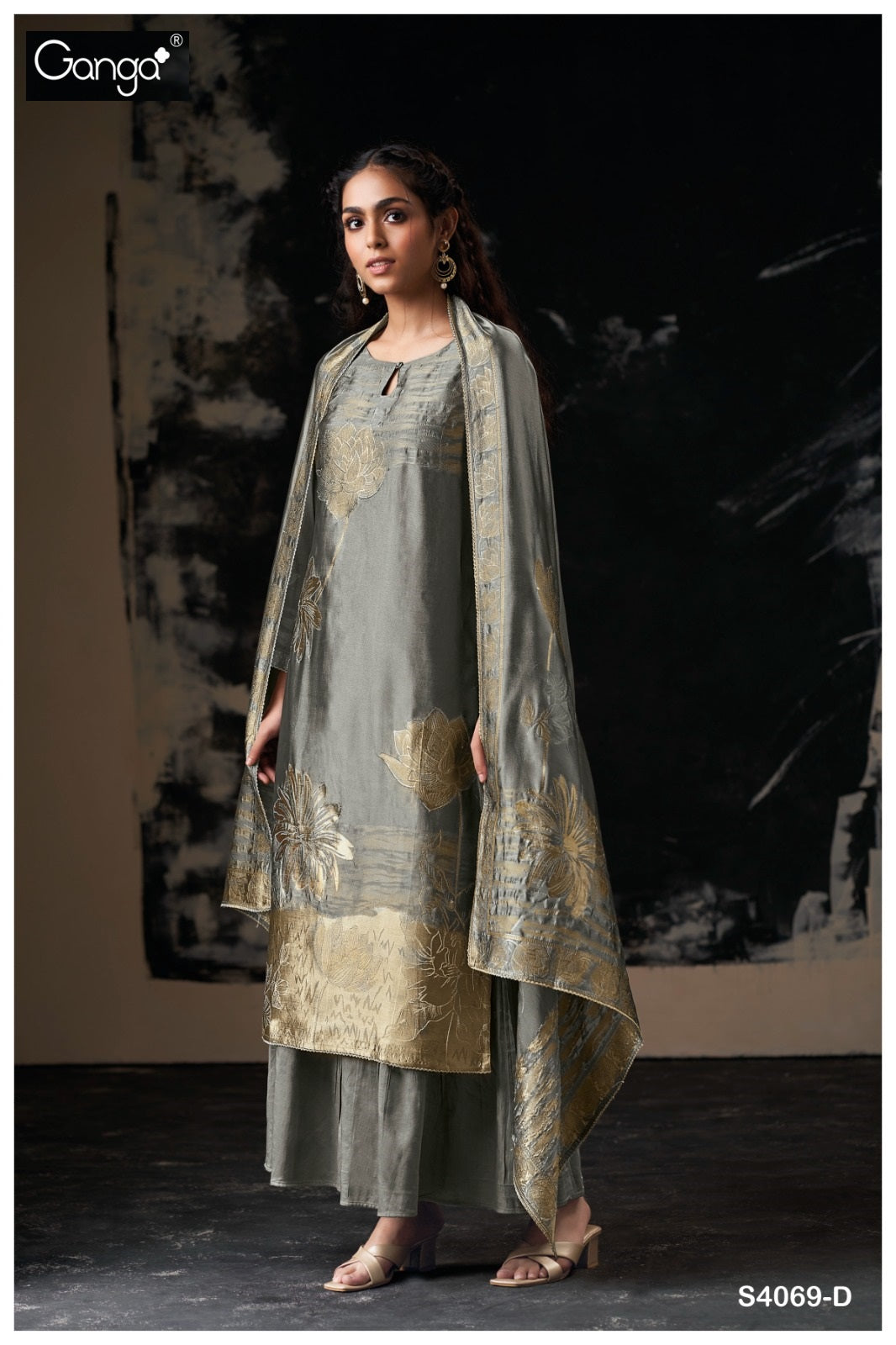 Yorie 4069 Ganga Premium Viscose Plazzo Style Suits Manufacturer Ahmedabad