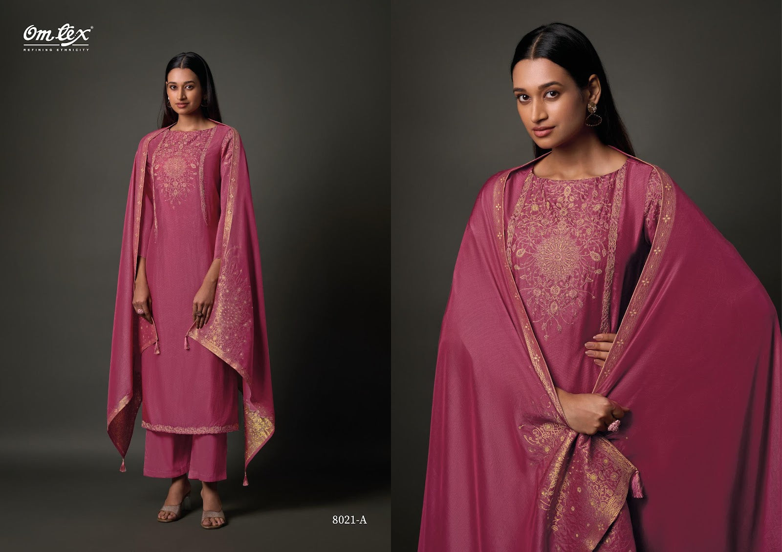Yoshita Omtex Silk Plazzo Style Suits Exporter Gujarat