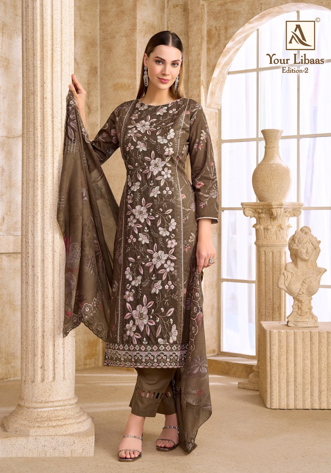 Your Libaas Edition 2 Alok Cambric Cotton Karachi Salwar Suits Supplier