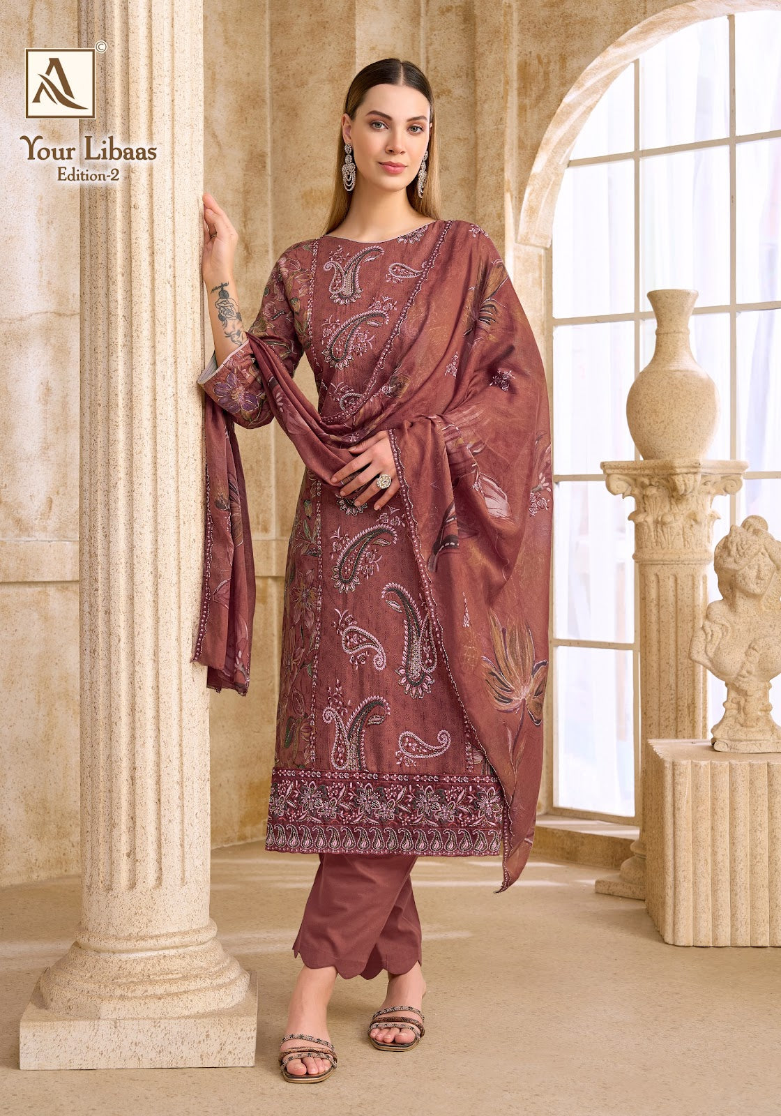 Your Libaas Edition 2 Alok Cambric Cotton Karachi Salwar Suits Supplier