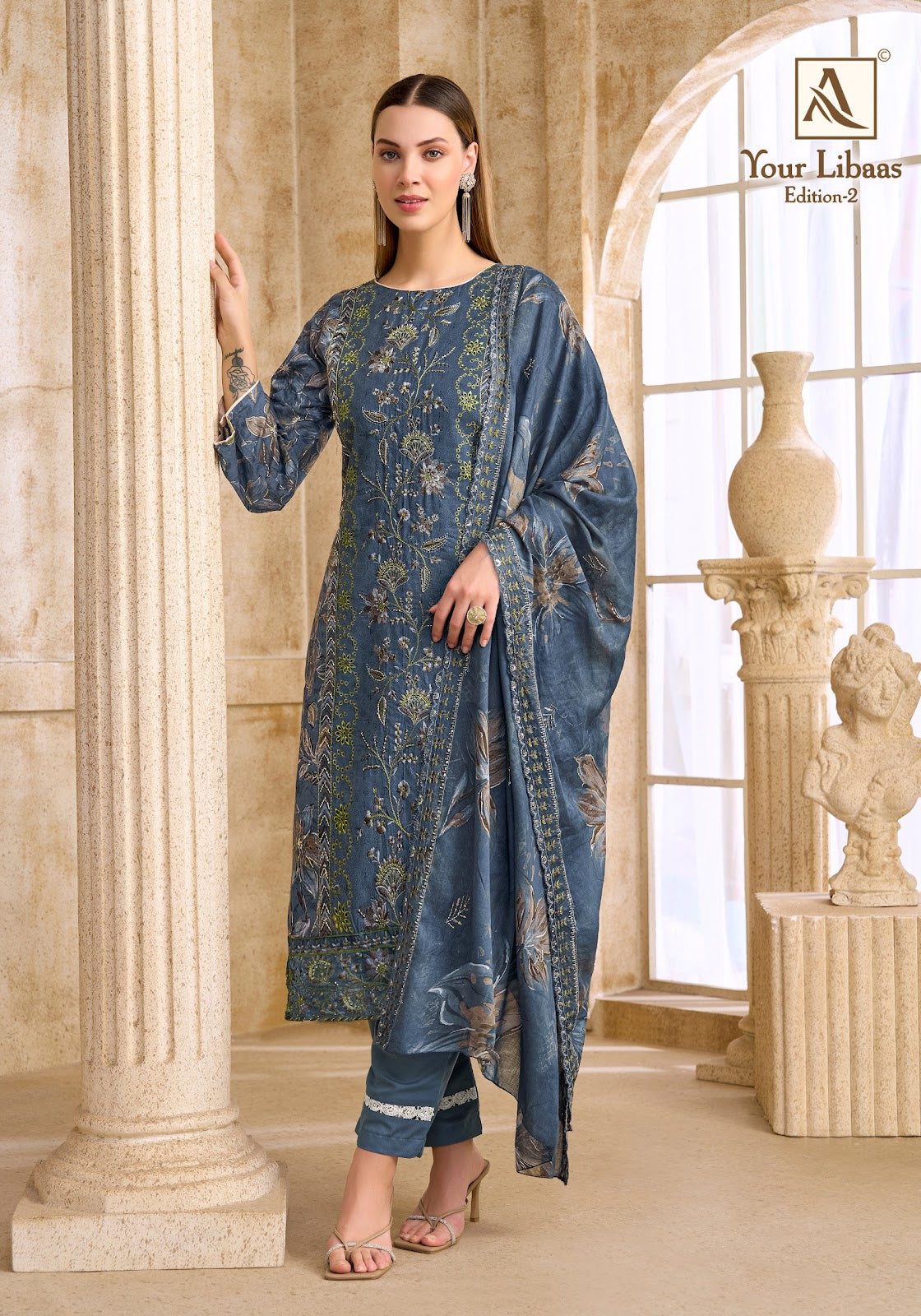 Your Libaas Edition 2 Alok Cambric Cotton Karachi Salwar Suits Supplier